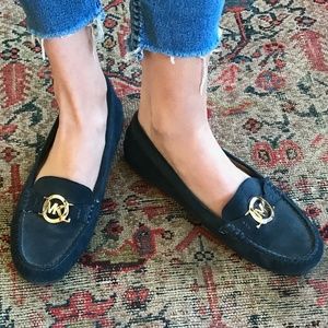 Michael Kors navy blue loafers, size 8.5